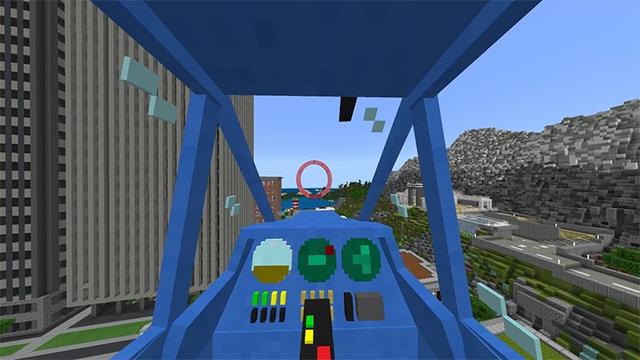 Screenshot of the Minecraft Bedrock Marketplace product Helicopters created by Lifeboat.