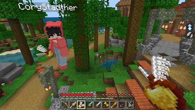 Screenshot of the Minecraft Bedrock Marketplace product Item Fusion created by Lifeboat.