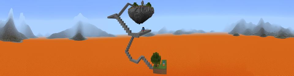 Panorama of the Minecraft Bedrock Marketplace product Lava Rises Every Minute created by Lifeboat.
