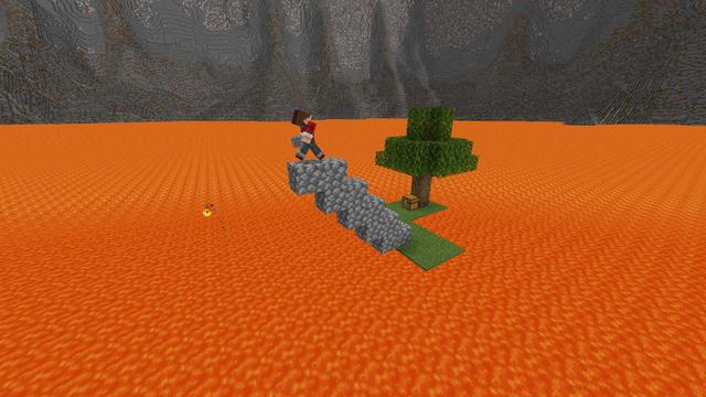 Screenshot of the Minecraft Bedrock Marketplace product Lava Rises Every Minute created by Lifeboat.