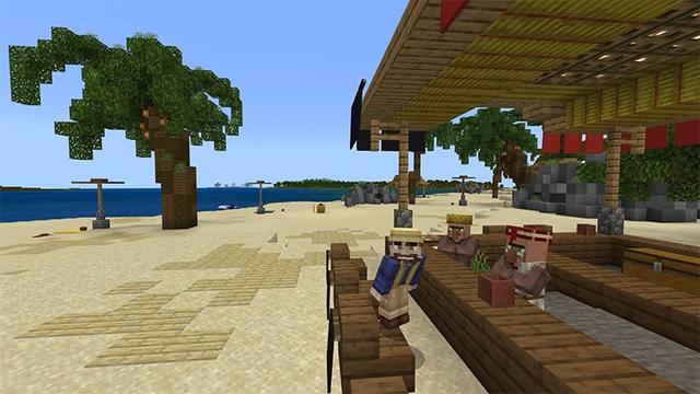 Screenshot of the Minecraft Bedrock Marketplace product Life in Hawaii created by Lifeboat.