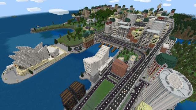 Screenshot of the Minecraft Bedrock Marketplace product Life in Sydney created by Lifeboat.