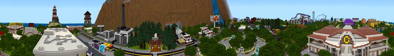 Panorama of the Minecraft Bedrock Marketplace product Life in the City created by Lifeboat.