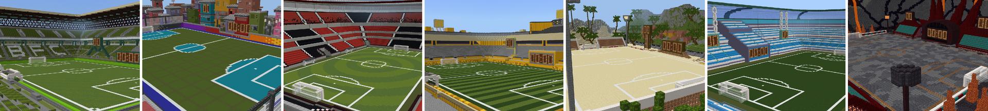 Panorama of the Minecraft Bedrock Marketplace product Lifeboat Soccer 24 created by Lifeboat.