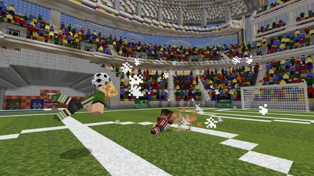 Screenshot of the Minecraft Bedrock Marketplace product Lifeboat Soccer 24 created by Lifeboat.