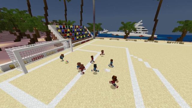 Screenshot of the Minecraft Bedrock Marketplace product Lifeboat Soccer 24 created by Lifeboat.