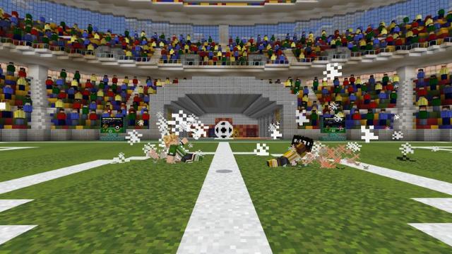 Screenshot of the Minecraft Bedrock Marketplace product Lifeboat Soccer 24 created by Lifeboat.