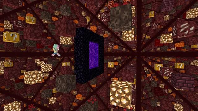 Screenshot of the Minecraft Bedrock Marketplace product Lucky Block Sky Grid created by Lifeboat.