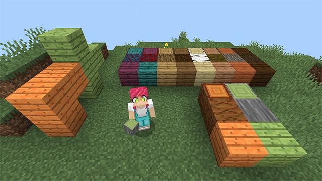 Screenshot of the Minecraft Bedrock Marketplace product Lucky Block Trees created by Lifeboat.