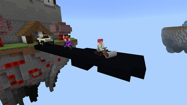 Screenshot of the Minecraft Bedrock Marketplace product Lucky Block Trees created by Lifeboat.