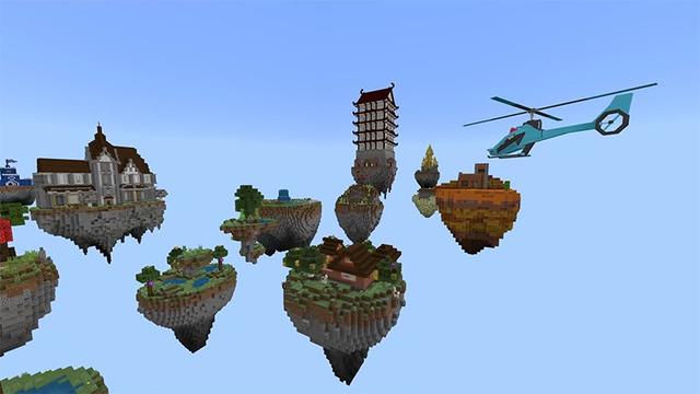 Screenshot of the Minecraft Bedrock Marketplace product Lucky Block Trees created by Lifeboat.