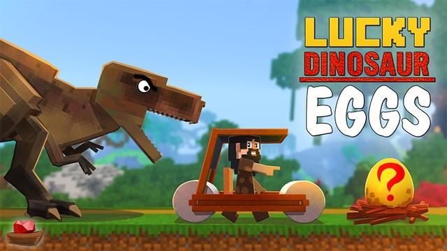 Thumbnail of the Minecraft Bedrock Marketplace product Lucky Dinosaur Eggs created by Lifeboat.