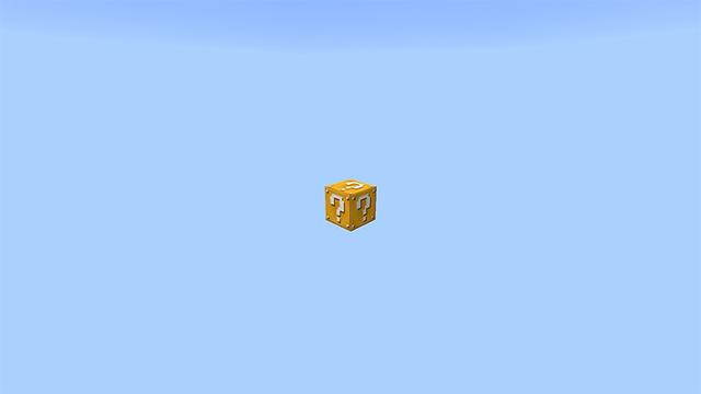 Screenshot of the Minecraft Bedrock Marketplace product Lucky One Block Challenge created by Lifeboat.