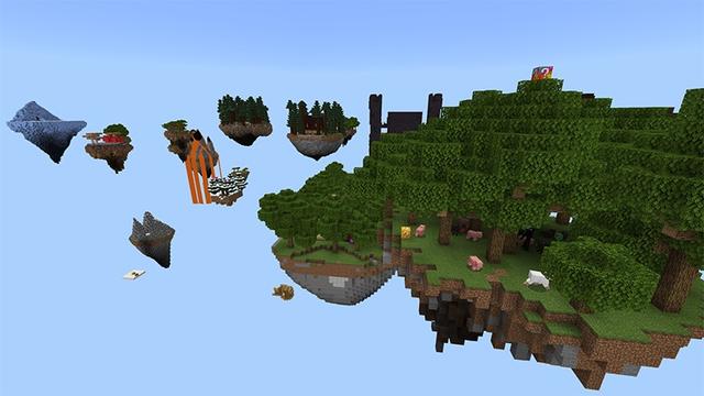 Screenshot of the Minecraft Bedrock Marketplace product Lucky One Block Challenge created by Lifeboat.