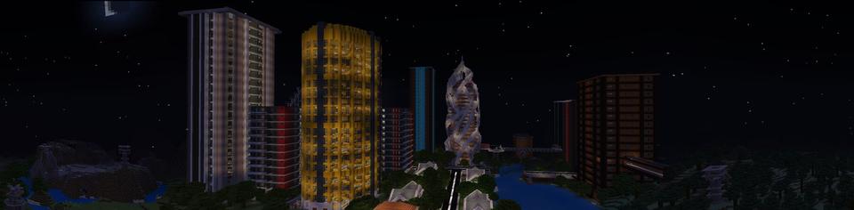 Panorama of the Minecraft Bedrock Marketplace product Magic City created by Lifeboat.