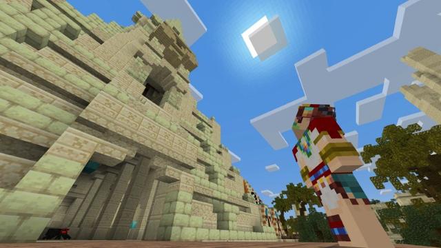 Screenshot of the Minecraft Bedrock Marketplace product Mega Pyramid Village created by Lifeboat.