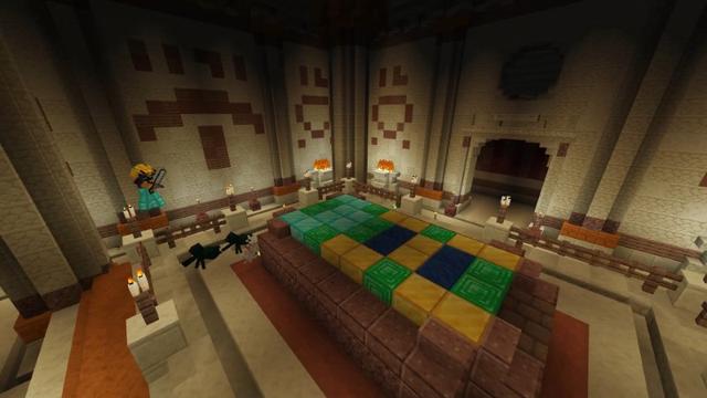 Screenshot of the Minecraft Bedrock Marketplace product Mega Pyramid Village created by Lifeboat.