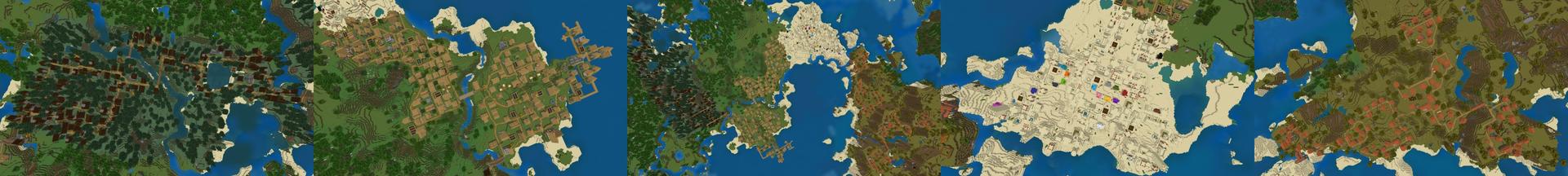 Panorama of the Minecraft Bedrock Marketplace product Mega Village created by Lifeboat.