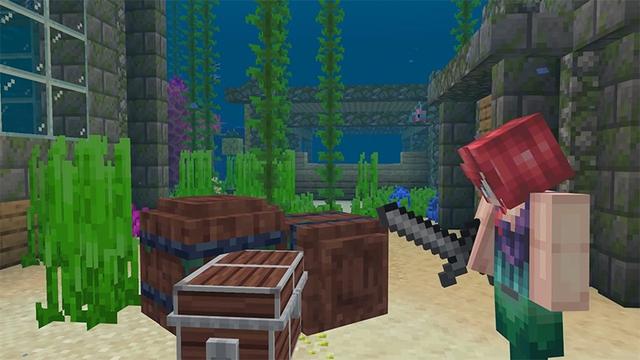 Screenshot of the Minecraft Bedrock Marketplace product Mermaid Village created by Lifeboat.