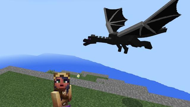 Screenshot of the Minecraft Bedrock Marketplace product Mini Ender Dragon Pet created by Lifeboat.