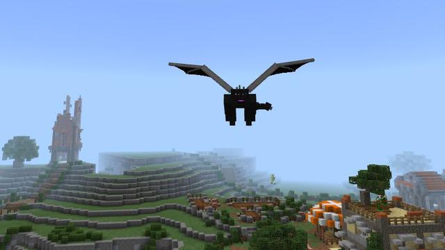 Screenshot of the Minecraft Bedrock Marketplace product Mini Ender Dragon Pet created by Lifeboat.