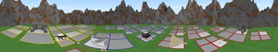 Panorama of the Minecraft Bedrock Marketplace product Mirror Builder created by Lifeboat.
