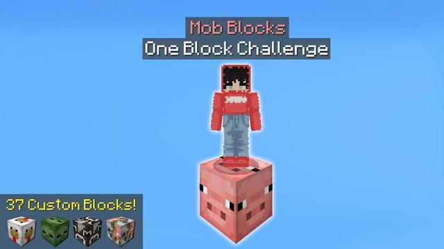 Thumbnail of the Minecraft Bedrock Marketplace product Mob Blocks One Block Challenge created by Lifeboat.