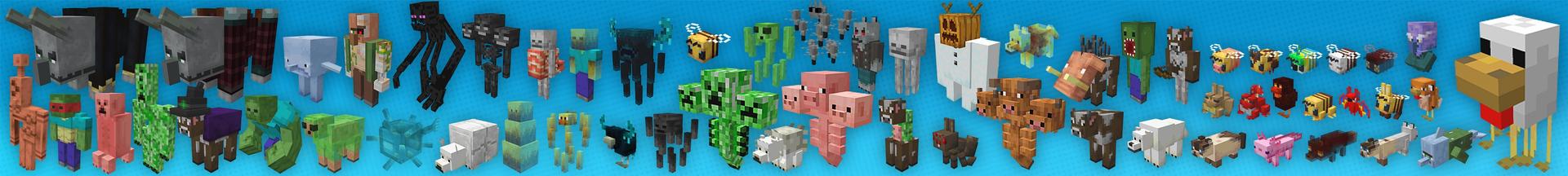 Panorama of the Minecraft Bedrock Marketplace product Mob Fusion Add-On created by Lifeboat.
