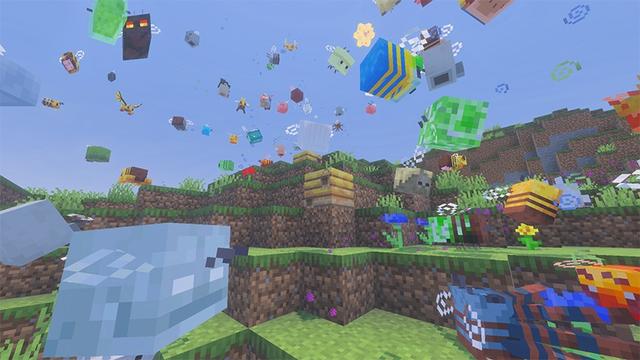 Screenshot of the Minecraft Bedrock Marketplace product Mob Fusion Add-On created by Lifeboat.