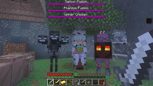 Screenshot of the Minecraft Bedrock Marketplace product Mob Fusion Add-On created by Lifeboat.