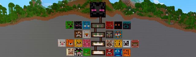 Panorama of the Minecraft Bedrock Marketplace product Mob Head Base created by Lifeboat.