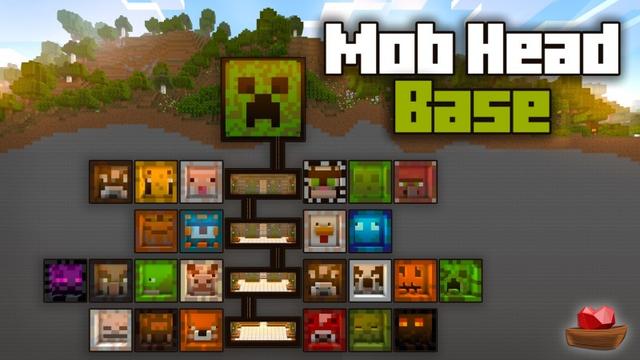 Thumbnail of the Minecraft Bedrock Marketplace product Mob Head Base created by Lifeboat.
