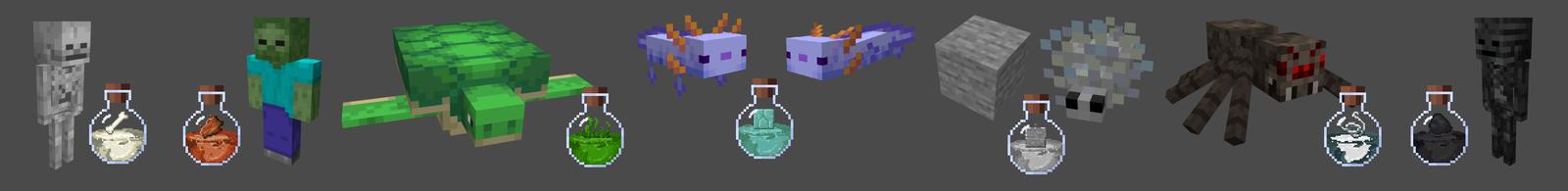Panorama of the Minecraft Bedrock Marketplace product Mob Potions created by Lifeboat.