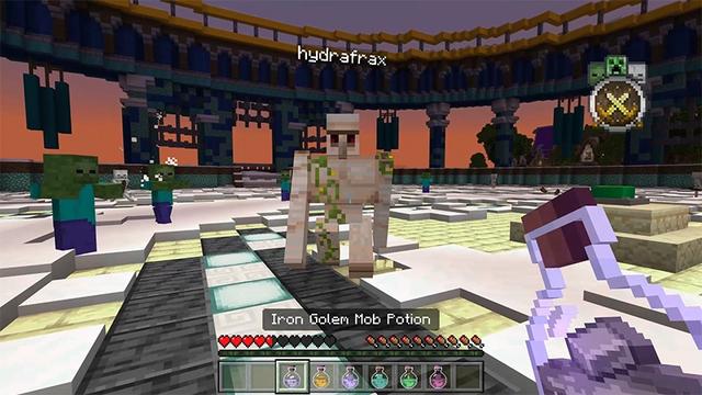 Screenshot of the Minecraft Bedrock Marketplace product Mob Potions created by Lifeboat.
