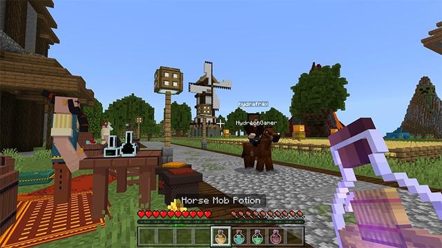 Screenshot of the Minecraft Bedrock Marketplace product Mob Potions created by Lifeboat.