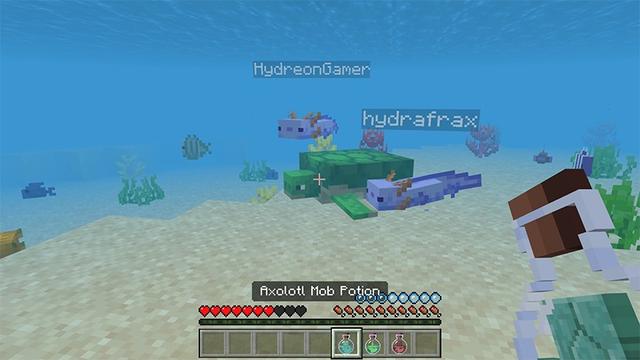 Screenshot of the Minecraft Bedrock Marketplace product Mob Potions created by Lifeboat.