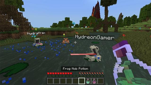 Screenshot of the Minecraft Bedrock Marketplace product Mob Potions created by Lifeboat.