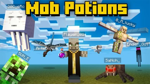 Thumbnail of the Minecraft Bedrock Marketplace product Mob Potions created by Lifeboat.