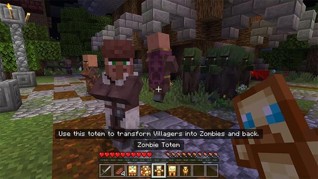 Screenshot of the Minecraft Bedrock Marketplace product Mob Totems created by Lifeboat.