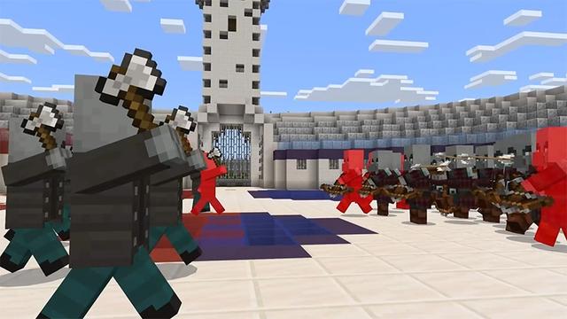 Screenshot of the Minecraft Bedrock Marketplace product Mob vs. Mob created by Lifeboat.