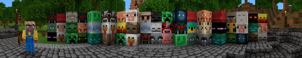 Panorama of the Minecraft Bedrock Marketplace product Mobs Are Blocks created by Lifeboat.