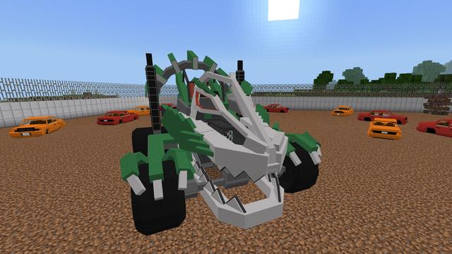 Screenshot of the Minecraft Bedrock Marketplace product Monster Trucks created by Lifeboat.