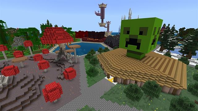 Screenshot of the Minecraft Bedrock Marketplace product More Mob Heads created by Lifeboat.