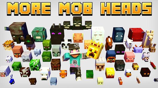 Thumbnail of the Minecraft Bedrock Marketplace product More Mob Heads created by Lifeboat.
