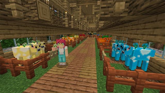 Screenshot of the Minecraft Bedrock Marketplace product More Mooshrooms created by Lifeboat.
