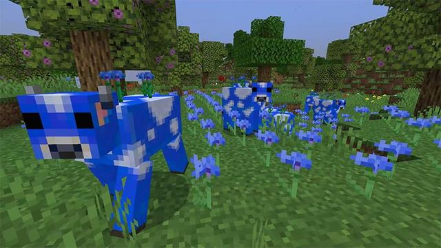 Screenshot of the Minecraft Bedrock Marketplace product More Mooshrooms created by Lifeboat.