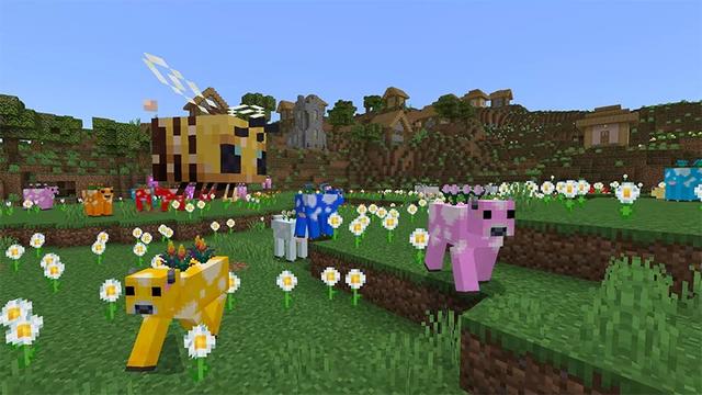 Screenshot of the Minecraft Bedrock Marketplace product More Mooshrooms created by Lifeboat.