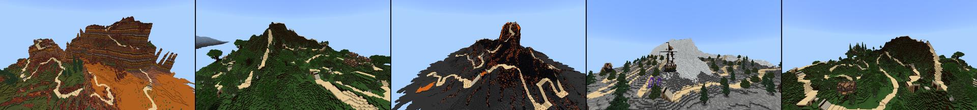 Panorama of the Minecraft Bedrock Marketplace product Mountain Bikes created by Lifeboat.
