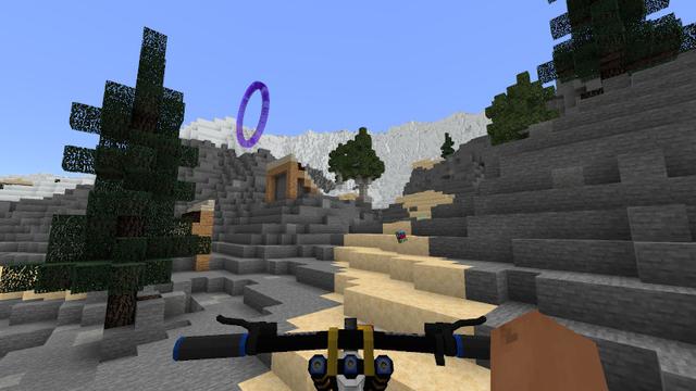 Screenshot of the Minecraft Bedrock Marketplace product Mountain Bikes created by Lifeboat.