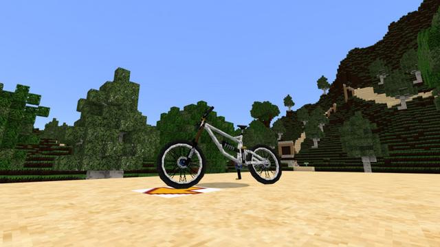 Screenshot of the Minecraft Bedrock Marketplace product Mountain Bikes created by Lifeboat.